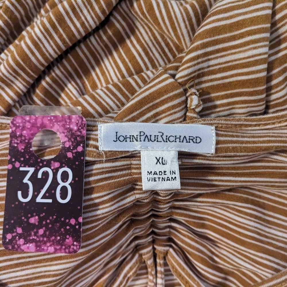 5/$25 John Paul Richard Stripped Shirt - Picture 3 of 4